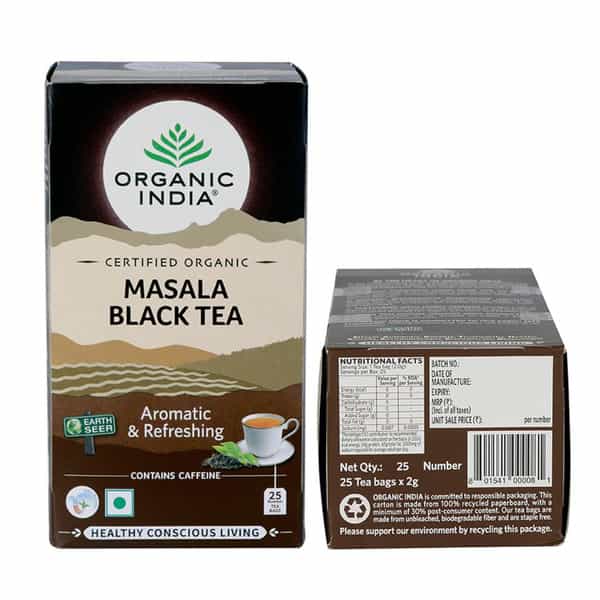 Organic India Masala Black Tea | 25 Tea Bags