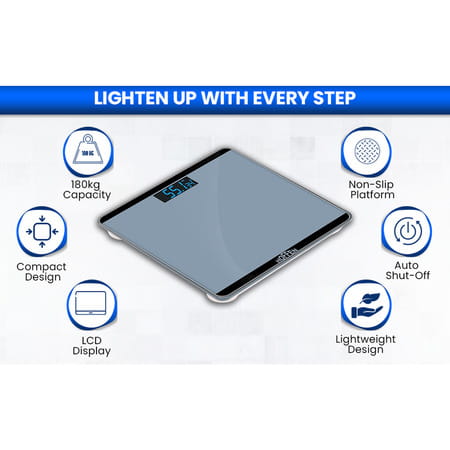 Hoffen (India) Electronic Digital Personal Bathroom Weight Machine | Upto 180kg