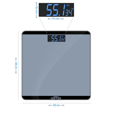Hoffen (India) Electronic Digital Personal Bathroom Weight Machine | Upto 180kg