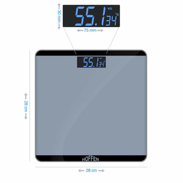 Hoffen (India) Electronic Digital Personal Bathroom Weight Machine | Upto 180Kg