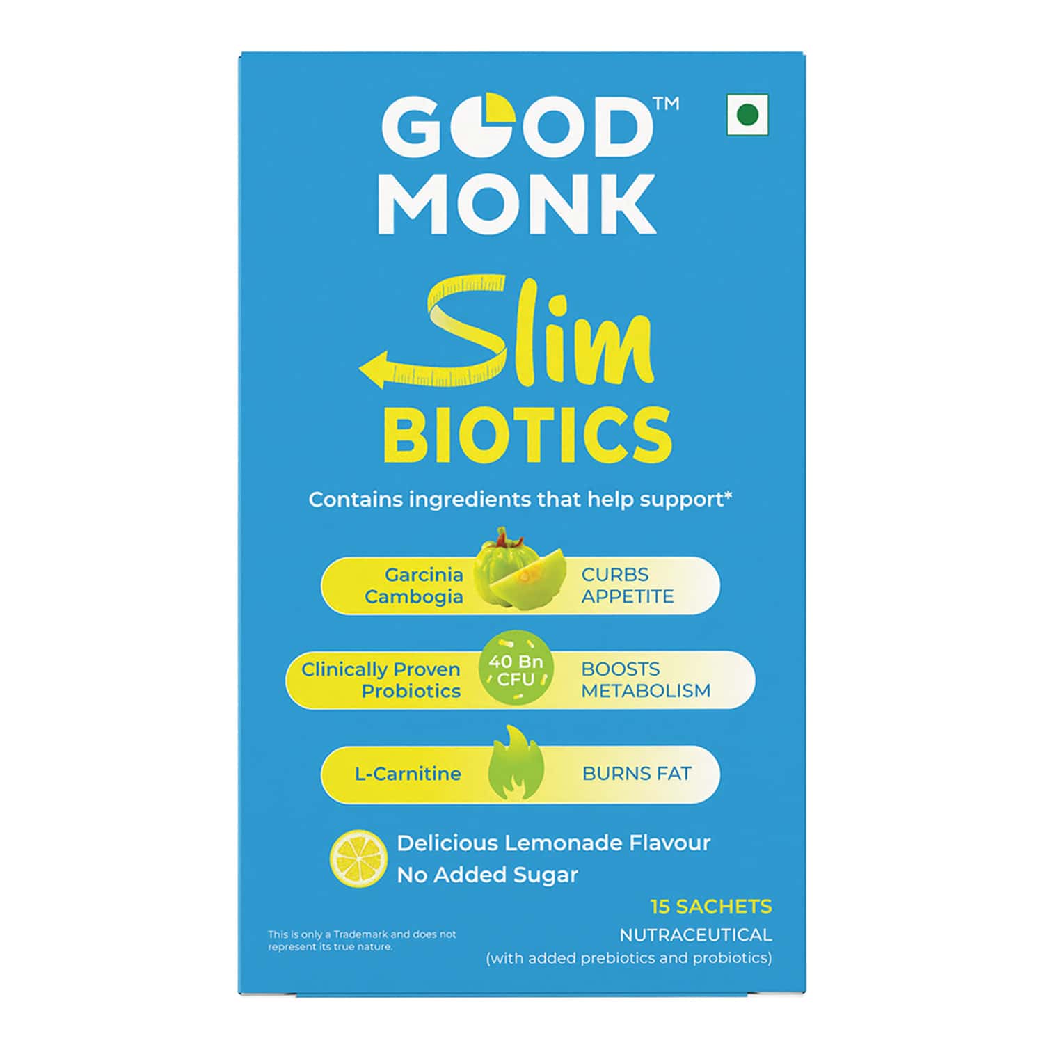 Good Monk Slimbiotics Weight Loss For Women & Men | Boosts Metabolism | 15 Day Pack