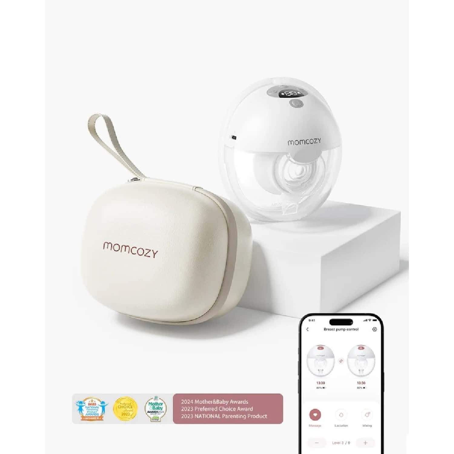 Momcozy Wearable Breast Pump M5 Smart Grey Single Pack