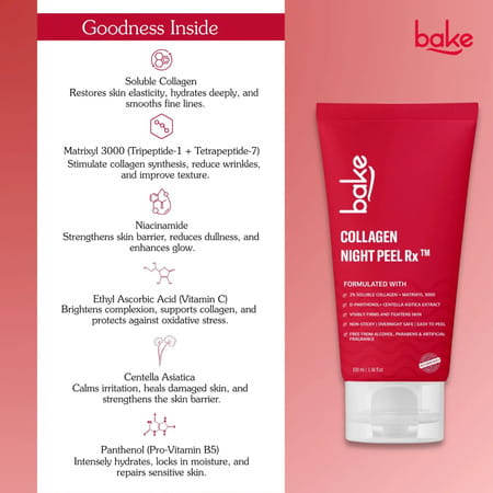 Bake Collagen Peel Off Mask With Matrixyl 3000 For Skin Tightening & Anti-Aging Care (100Ml)