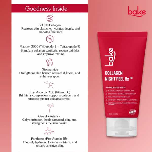 Bake Collagen Peel Off Mask With Matrixyl 3000 For Skin Tightening & Anti-Aging Care (100Ml)