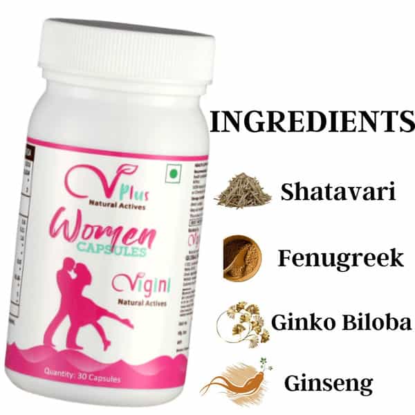 Vigini Performance Booster Stamina 30 Caps With Vaginal V Whitening Vagina Cream Gel Women 100Ml