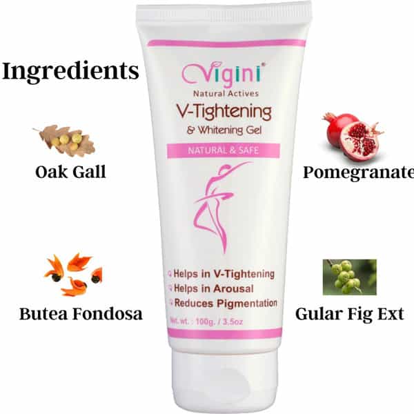 Vigini Performance Booster Stamina 30 Caps With Vaginal V Whitening Vagina Cream Gel Women 100Ml