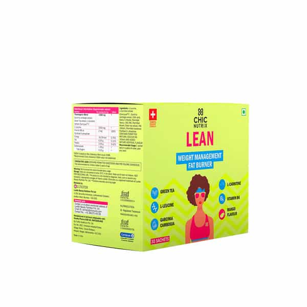 Chicnutrix Lean - Weight Management Fat Burner |30 Sachets |150 Gm Box (Mango)