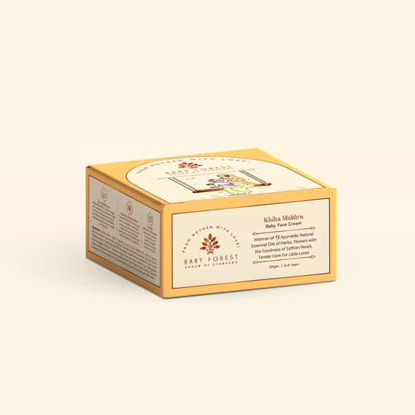 Baby Forest Surya Kawach Baby Sunscreen Lotion Spf 15 | 100 Gm & Khilta Mukhra Baby Face Cream 50 Gm