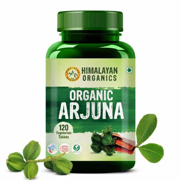 Himalayan Organics Organic Arjuna | Bottle | 120 Veg Tablets