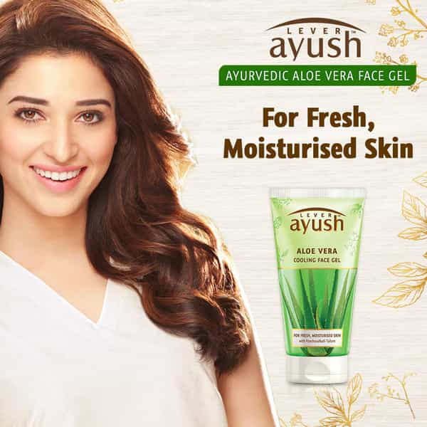 Lever Ayush Natural Ayurvedic Aloe Vera Cooling Face Gel-150 G