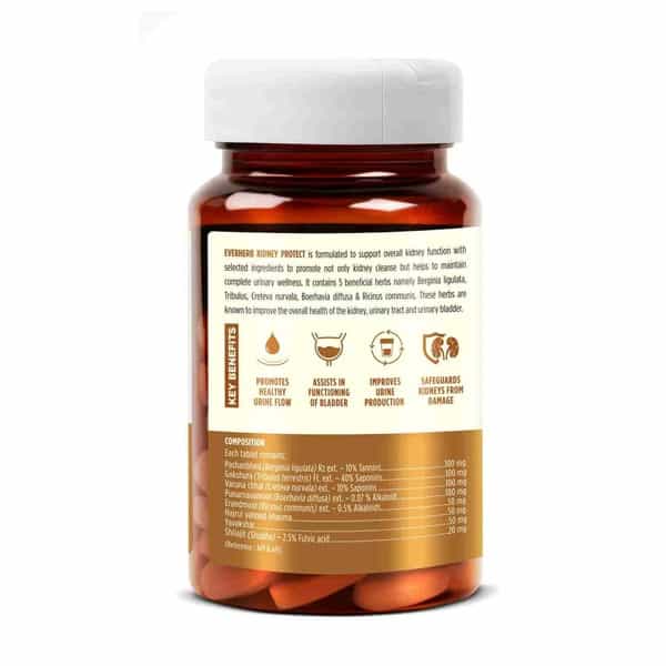 Everherb (By Pharmeasy) Kidney Protect - Promotes Healthy Urine Flow - 60 Tablets