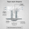 Friends Easy Adult Diapers Tape Style High Absorbency Core 2 Count (Xl) Waist 29.53- 62.99 Inch
