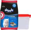 Drools Kitten Dry Cat Food | Mackerel Flavour 1 Kg With Free Container Pack