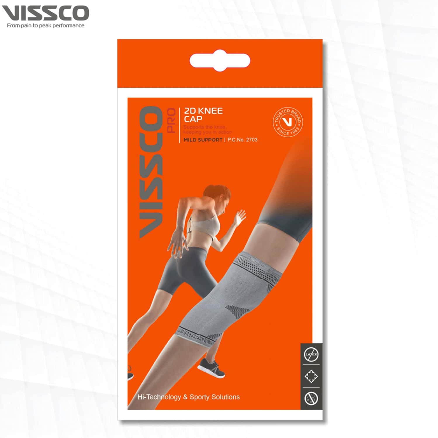 Buy VISSCO STRETCHABLE 2D KNEE CAP IDEAL MILD SUPPORT FOR FREE KNEE
