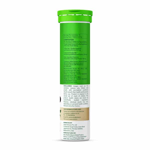Oziva Hair Actives + Shilajit For Men Hair Supplement With Liposomal | 30 Effervescent Tablets