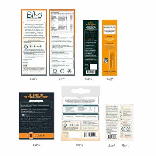 Bibo Family Kit | Cough Cold Sinus Relief | Kids Safe | First Aid For Clear Breathing |5 Products