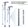 Everactiv Height Adjustable Walking Stick For Men & Women