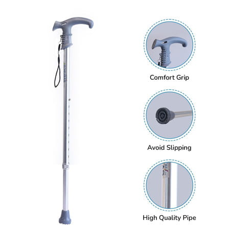 Everactiv Height Adjustable Walking Stick For Men & Women
