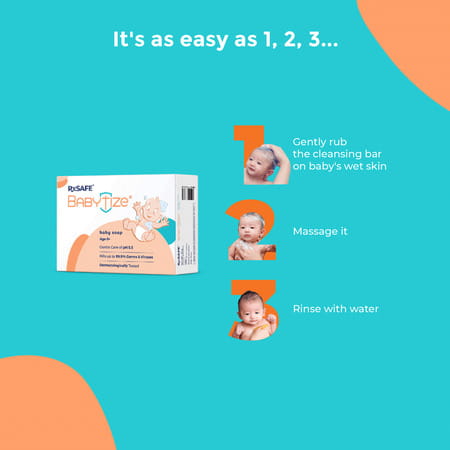 Rxsafe Babytize Baby Soap Ph 5.5-75gm