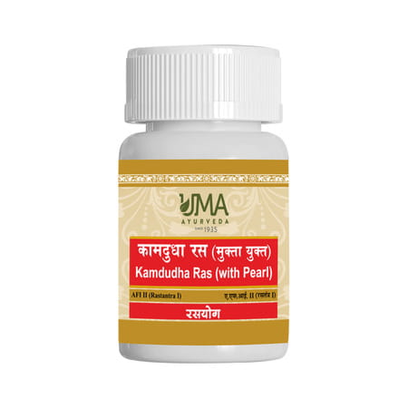 Uma Ayurveda Kamdudha Ras (With Pearl) Ayurvedic Tablets 80 Tab