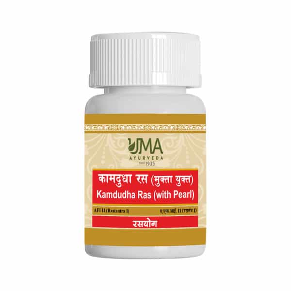 Uma Ayurveda Kamdudha Ras (With Pearl) Ayurvedic Tablets 80 Tab