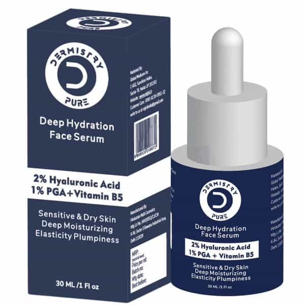 Dermistry 2% Hyaluronic Acid 5% Pga Vit B5 Moisturiser Face Serum For Sensitive & Dry Skin 30Ml