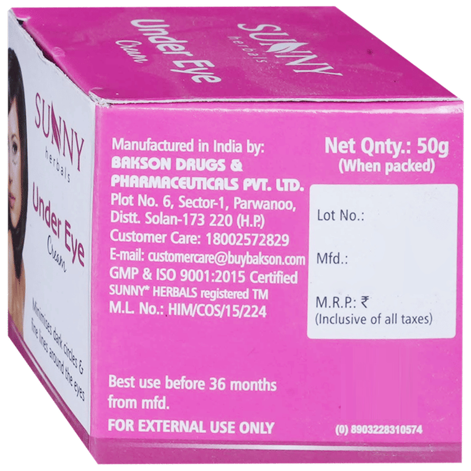 Baksons Under Eye Cream 50 Gm