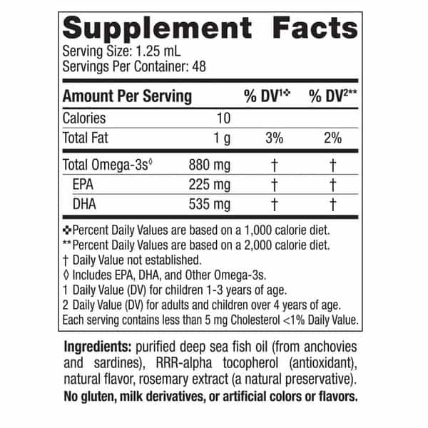 Nordic Naturals Children's Dha Xtra Omega 3 Arctic Cod Liver Fish Oil For Kids Berry Punch 60 Ml