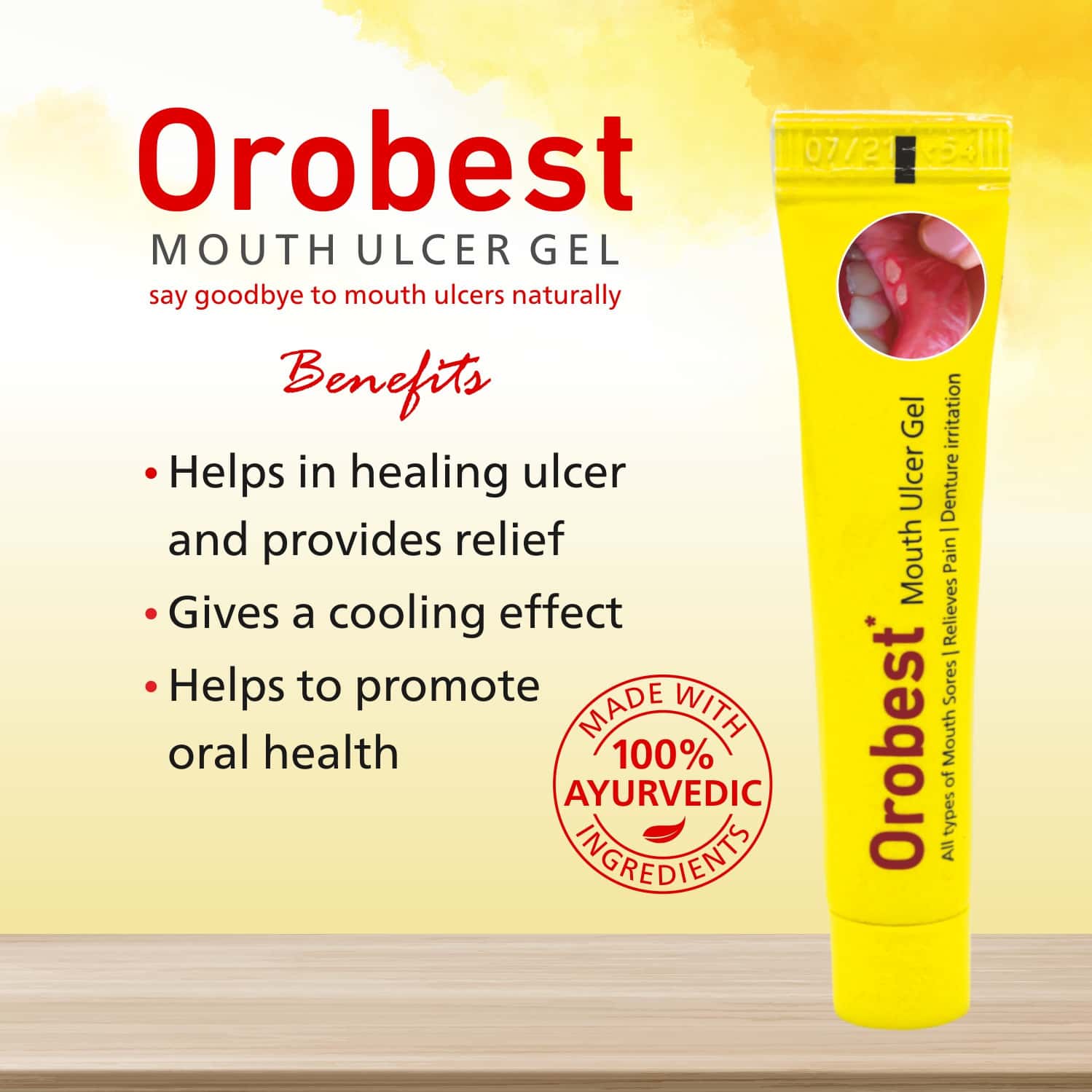 Buy OROBEST MOUTH ULCER GEL 10 GM REDUCES MOUTH ULCERS PACK OF 6