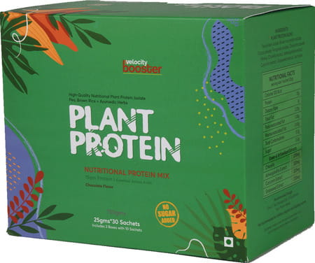 Welocity Booster'S Plant Protein- Nutritional Plant Based Protein From Peas Bown Rice Isolates