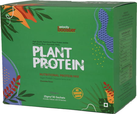 Welocity Booster'S Plant Protein- Nutritional Plant Based Protein From Peas Bown Rice Isolates