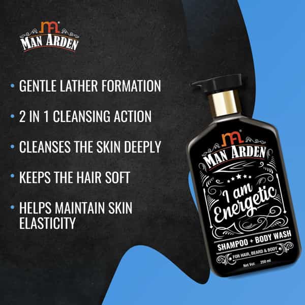 Man Arden I Am Energetic Shampoo + Body Wash No Sulphate No Paraben 250 Ml