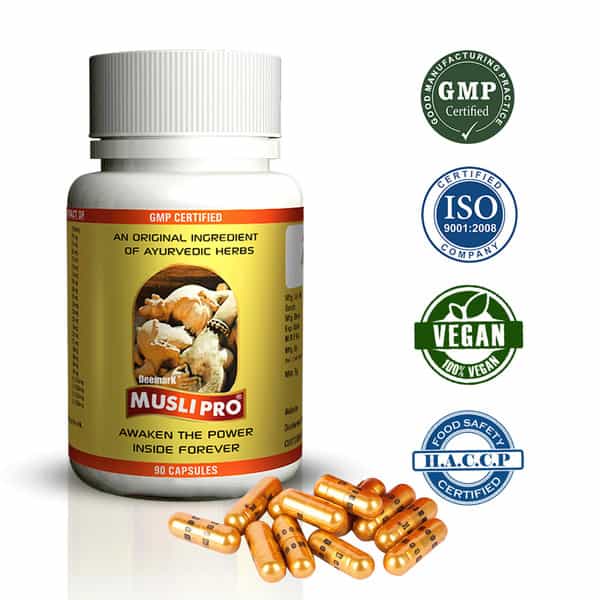 Deemark Musli Pro Tribulus Pure Himalayan Shilajit Natural Gokshura Mens Wellness - (3X30 Caps)