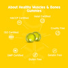 Nutriburst Healthy Muscles & Bones Gummies With Vitamin D & Calcium (2x60 Gummies)(Lemon Flavor)