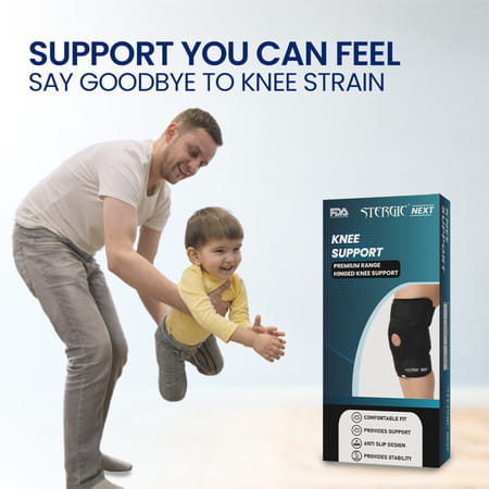 Stergic Hinged Knee Support For Sports Gym & Osteoarthritis Durable Small Size 1 No'S