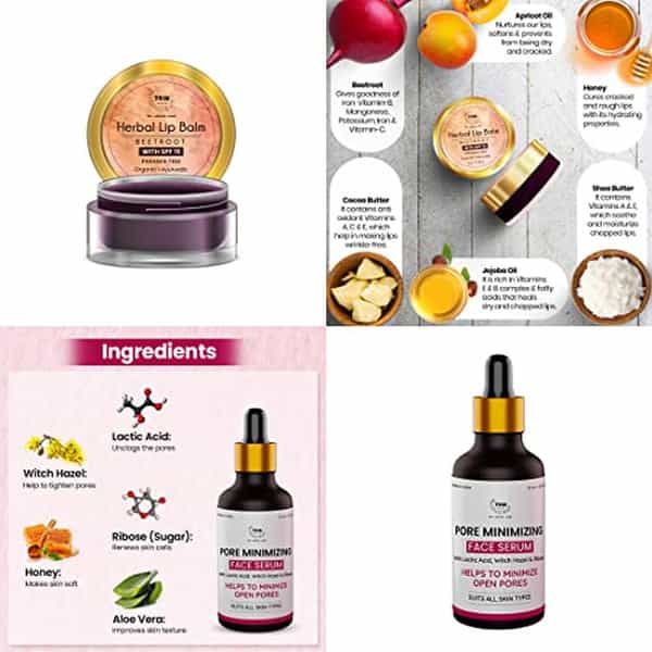 Tnw The Natural Wash Combo With Herbal Lip Balm & Pore Minimizing Face Serum