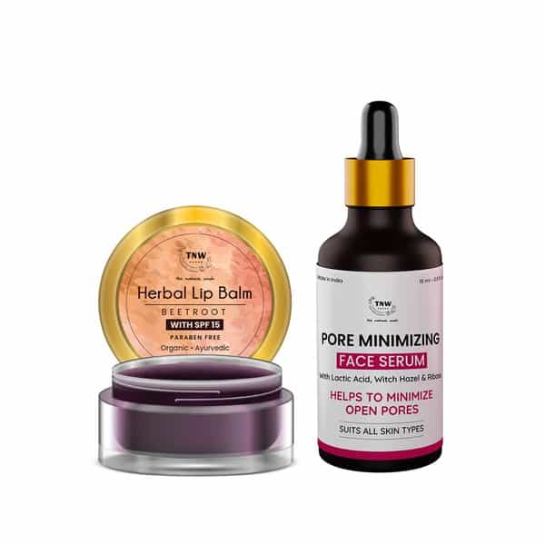 Tnw The Natural Wash Combo With Herbal Lip Balm & Pore Minimizing Face Serum