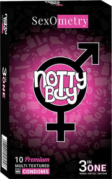 Nottyboy 3Inone - Ribbed Dotted Contoured Condoms 10