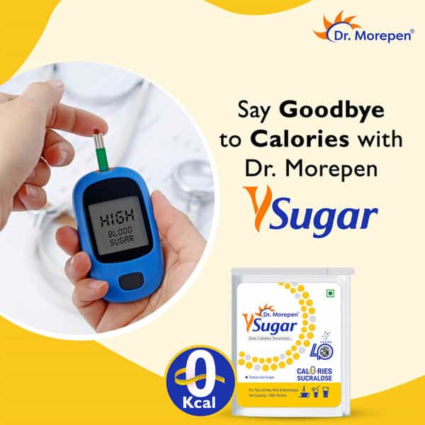 Dr. Morepen Y Sugar Pellets (Sucralose) | 100% Safe | With Zero Calories | 100% Natural 10N