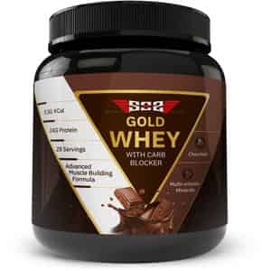 Sos Nutrition Gold Whey Protein Men Herbs Multivitamins With Carb Blocked (rich Chocolate) - 2lbs