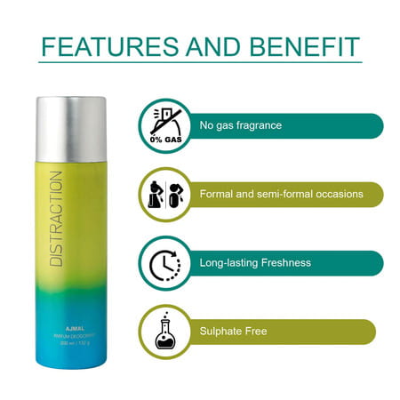 Ajmal 1 Silver Shade For Men 1 Nightingale 1 Distraction 1 Persuade Unisex Deodorant Combo Pack Of 4