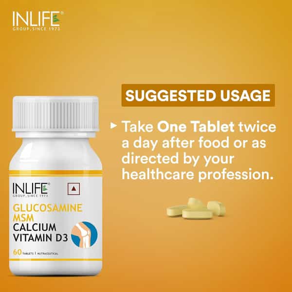 Inlife Glucosamine Tablets For Dogs & Cats 60 Tablets Pet Health Supplements (750 Mg)