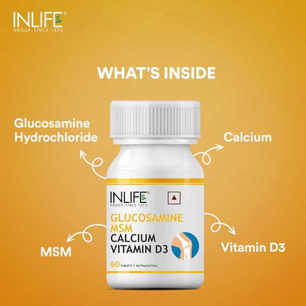 Inlife Glucosamine Tablets For Dogs & Cats 60 Tablets Pet Health Supplements (750 Mg)