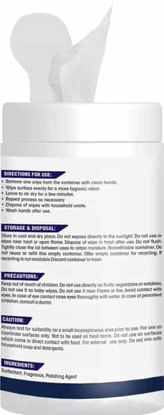 Cleno Microwave & Fridge Wet Wipes Removes Food & Grime Buildup - 50 Wipes (Pack Of 2)