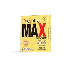 Dasutra Max Pleasure Condoms 3's Pack - With 396 Dots - Vanilla Flavour - Pack Of 10