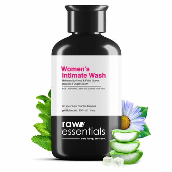 Raw Essentials Intimate Wash For Women Relieves Itchiness & Odour | Prevents Fungal Growth - 150Ml