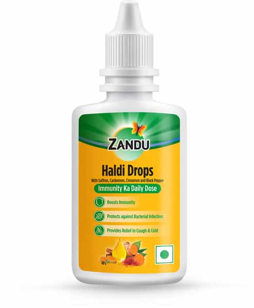 Zandu Haldi Drops Immunity Building - 32Ml (20Ml + 12 Ml Free)