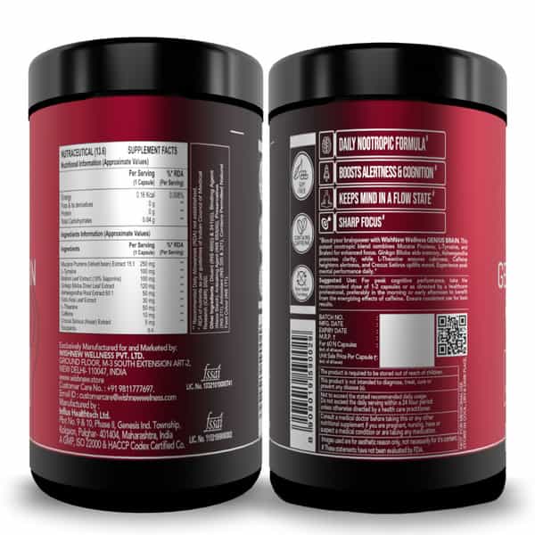 Wishnew Wellness Daily Ritual Multivitamin Men 18+ + Alpha Booster Of Testo + Genius Brain