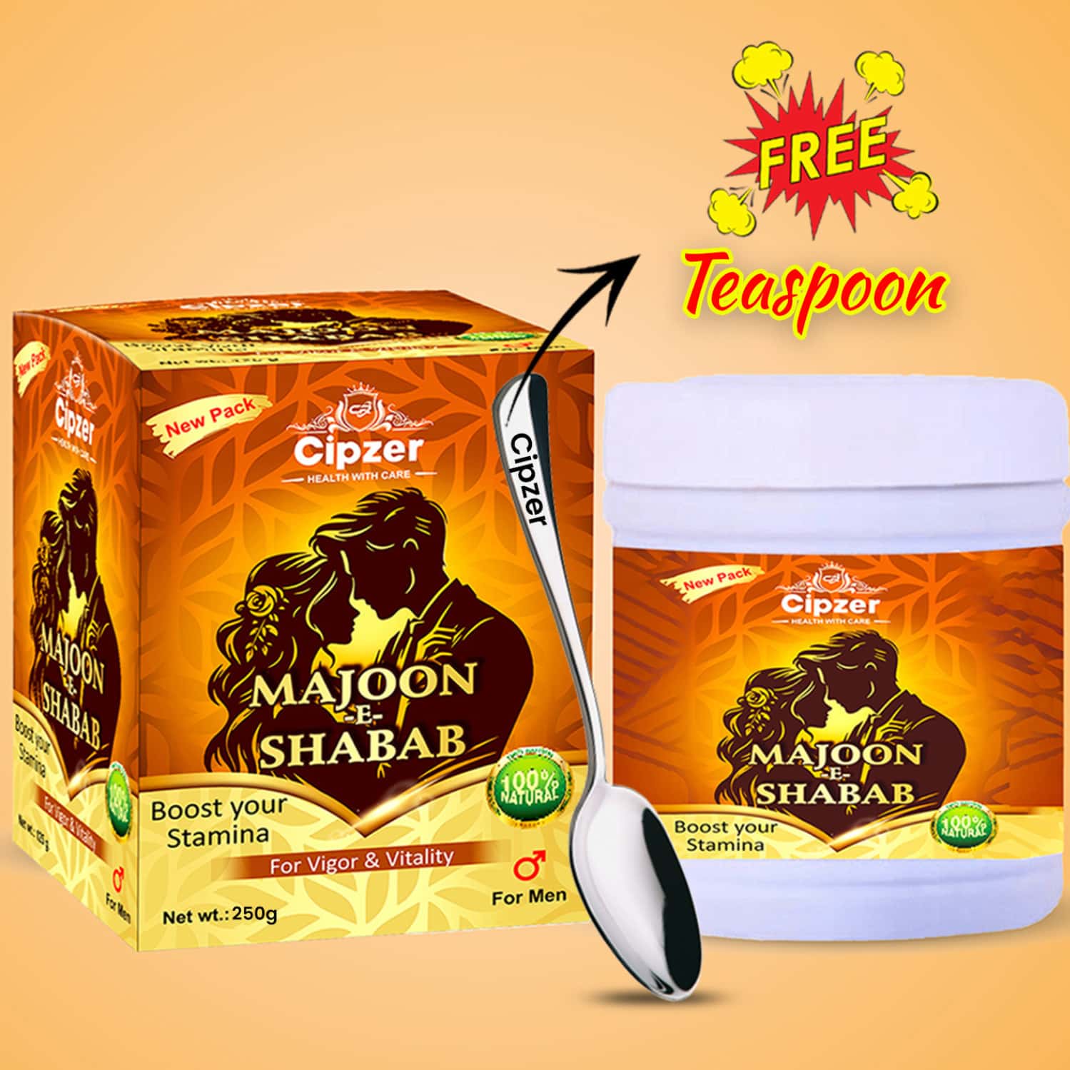 Cipzer Majoon-e-shabab For Vigor & Vitality Boosts Stamina For Men Jar 250 Gm