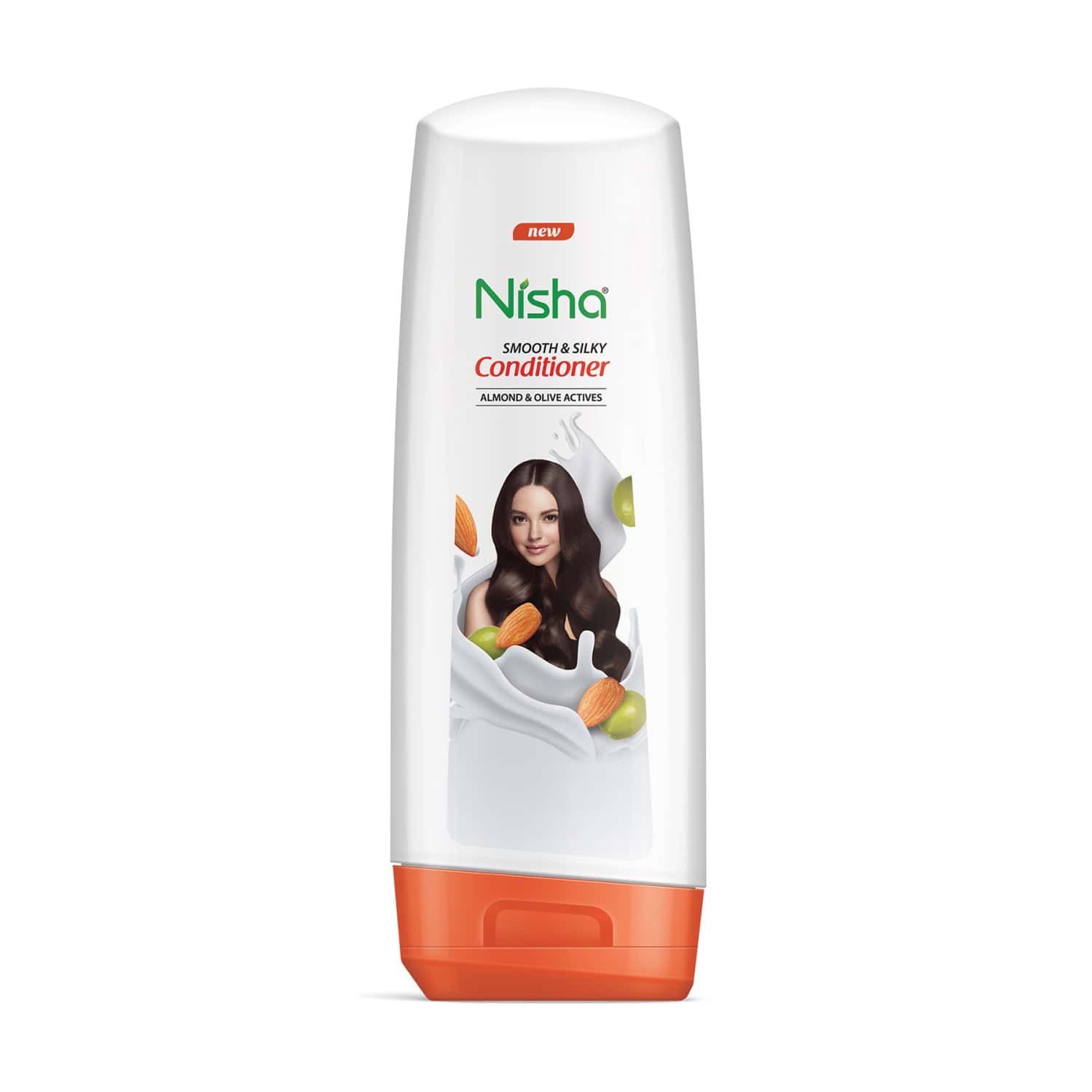 Nisha Smooth & Silky Conditioner 180ml | With Almond & Olive Actives | For Dry & Frizzy Hair